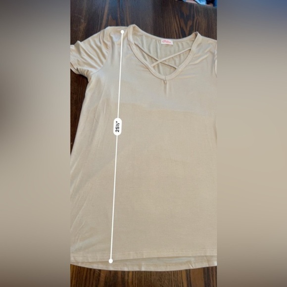 The Pulse Boutique criss cross top pink blush tee XL EUC Barbiecore - Picture 9 of 10